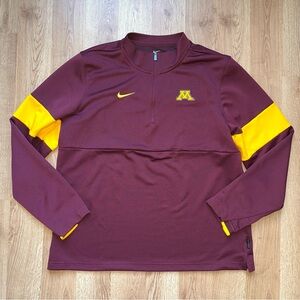 Nike Maroon and Gold Minnesota Gophers 1/4 Zip Pullover